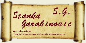 Stanka Garabinović vizit kartica